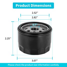 Hunter-wish 49065-0721 Oil Filter Compatiable with Kawa sak FR730V FX730V FR691V FS691V FR600V FX691V FS651V FR651V FX600V FR541V, Engine Filter Replace for 49065-7007 492932, 6 Pack