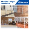 Muzata Side Mount Cable Railing Post 36 Inch 36"x2"x2" Level