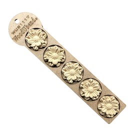 WoodUbend WUB1117 Medium Petalled Flowers - Appliques - Heat Bendable & Flexible Wood Onlays 4x4cm - DIY Craft, Furniture & Home Decor - Easy to Apply & Paint - Versatile & Reusable Decals (5 Pack)