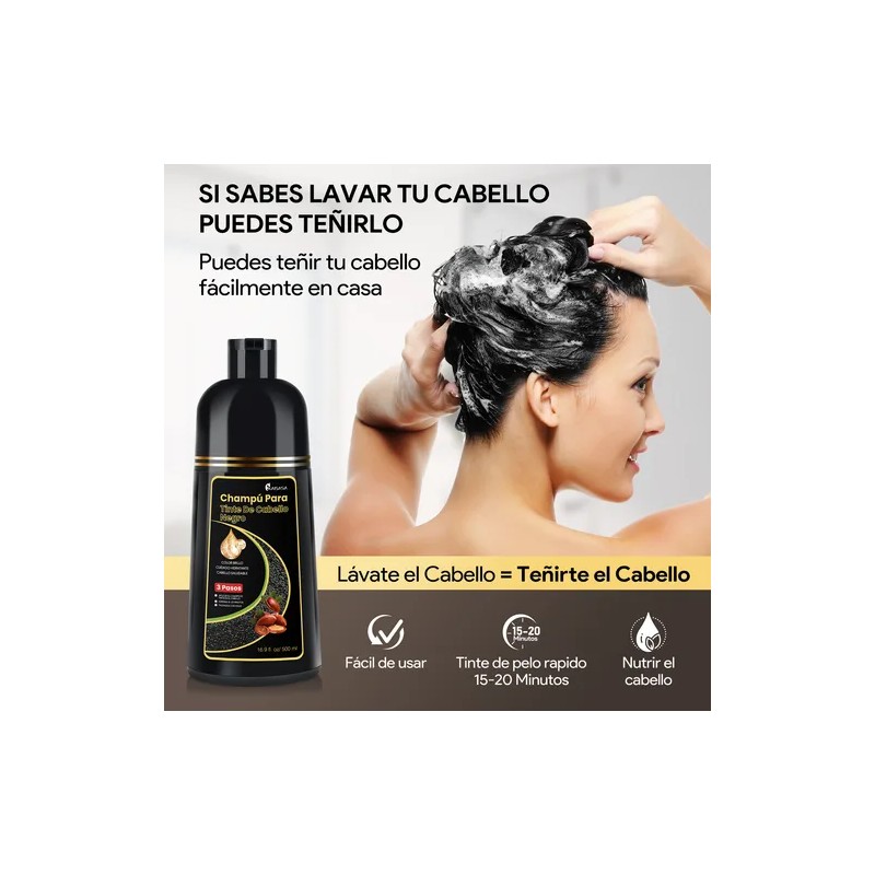 Shampoo Con Tinte 15min Cubre Canas Contiene Aceite De Argán