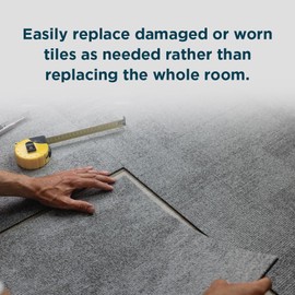 Shaw Carpet Tile - Crown Imperial | 24"x24" | Glue Down Installation, Durable Flooring for Residential and Commercial Spaces| 20 Tiles Per Box (80 Sq. Ft Area Per Box)| Delphinium