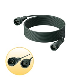 cshare Extension Cords for String Lights Inflatable Decorations, 2 Pin 16.4FT Outdoor Extension Cable Waterproof for Class2 Power Adapter Solar Pannel Holiday Dark Green