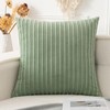 UGASA Velvet 26x26 Inch Soft Throw Pillow Cover Corduroy Striped