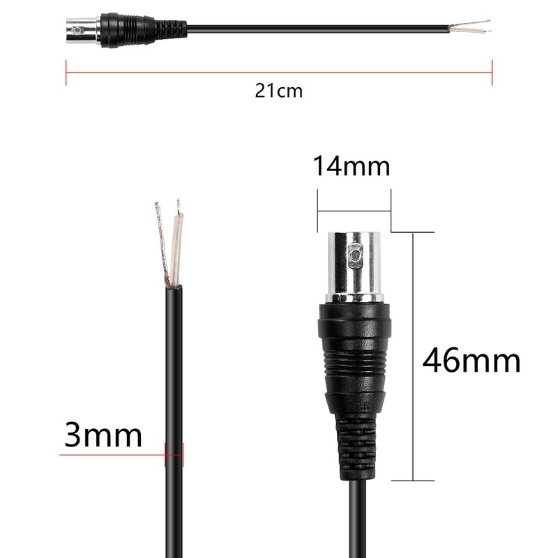 MEIRIYFA BNC Pigtail Cable Bare Wire, BNC Female Coaxial Connector
