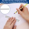 5 PCS Metal Ruler 15cm Stainless Steel Measuring Tools, Durable