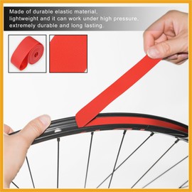 Partuto 20" Bike Wheel Rim Strip Rim Tape Liner Inner Tube Band PVC Red Pair Replacement