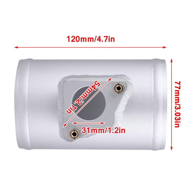 Aputoxz Car Mass Airflow Sensor Adapter, 77mm Air Flow Sensor