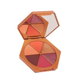 EM COSMETICS Divine Skies Eyeshadow Palette, 6 Ultra Pigmented Matte Shimmer Satin Shades, 9g (Faded Clementine)