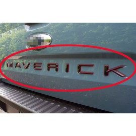 Fit For Ford Maverick 2022-2024 TAILGATE INSERTS LETTERS FOR 2022-2024 MAVERICK REAR RAISED EMBLEMS BLACK RED
