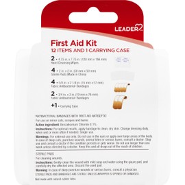 Leader First Aid Kit, 12 Items, Pack-and-Go Convenience (Pack of 1)
