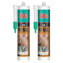 Akfix 510 Flexible Construction Adhesive - Polyurethane Sealant for Floor, Wood, Ceramic, Tile, Granite, Concrete, Rubber, FRP Metal | Power Grab Waterproof Adhesive for DIY&Construction - 10.4 Oz