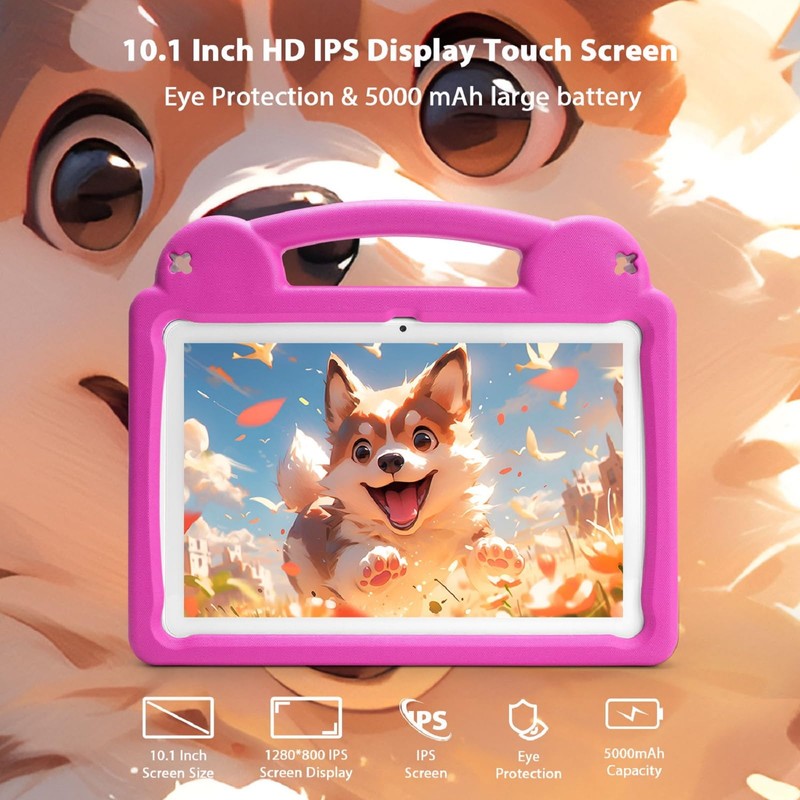 Android Tablet 10 Inch, Android 15 Kids Tablet, A523 Octa-Core,