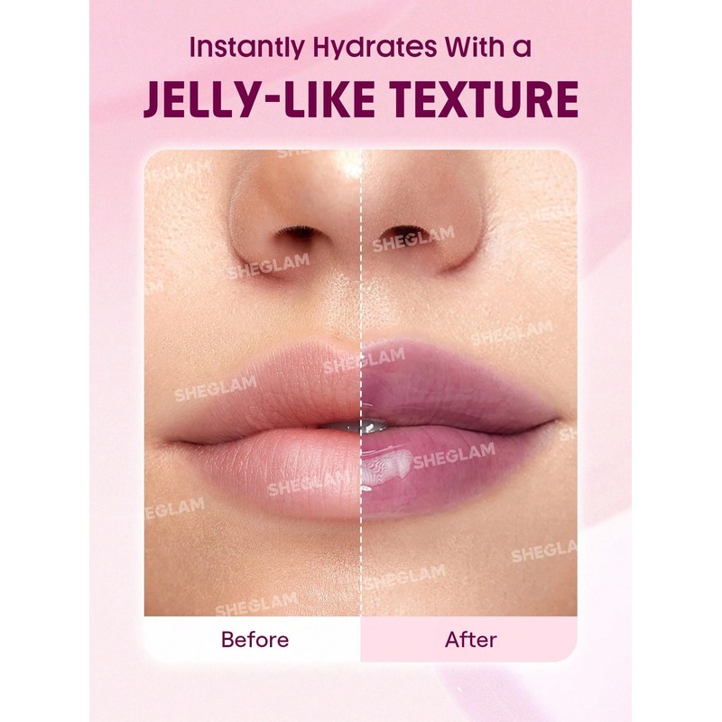 SHEGLAM Jelly Wow Tinted Lip Oil Plumping Lip Gloss Natural