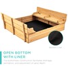 Best Choice Products Kids' Outdoor Wooden Sandbox Large, Cedar Wood