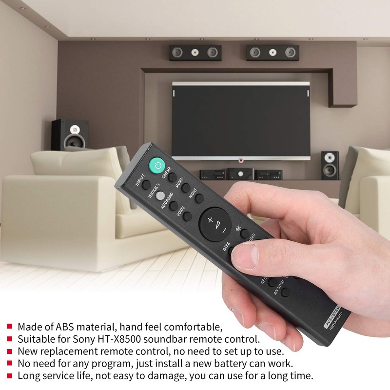 ASHATA Replacement Soundbar Remote Control for HT-X8500 Speaker HT-X8500 RMT-AH501U