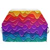 Premium Grill Cover Waterproof Bright Rainbow Wave Barbecue Cover Fade