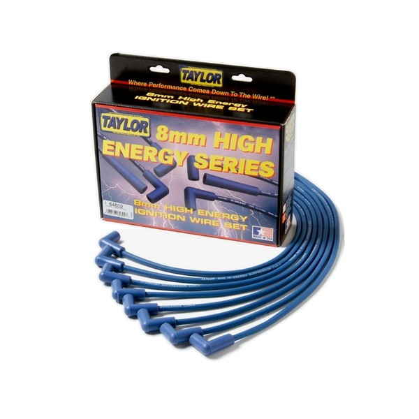 Taylor Cable 64603 Blue 8mm High Energy Spark Plug Custom Wire Set