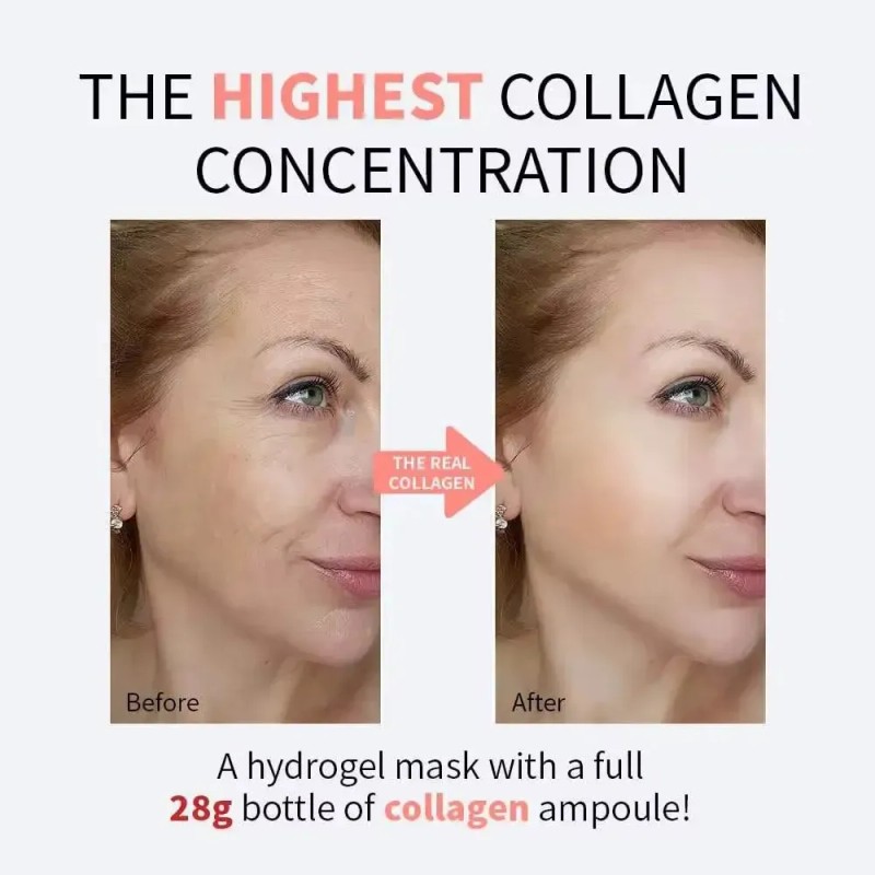 Mascarilla Facial Hidrogel Sinyi Deep Collagen, Nocturna 4pz