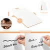 Desktop Glass Whiteboard with Reversible Wood Stand, Small White Board,