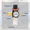 Compressed Air Pressure Regulator, 1/4 Inch Compressed Air Maintenance Unit