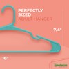 NEATERIZE Clothes Hangers 16 Pack Aqua - Plastic Hangers -