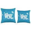 Healthy Teeth Brushing Throw Pillow