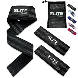 Elite Fitness Correas acolchonadas para Levantamiento de Pesas, Straps para Gimnasio (PAR), Correas de Soporte, Straps de Gym para Proteccion de Dedos y muñecas