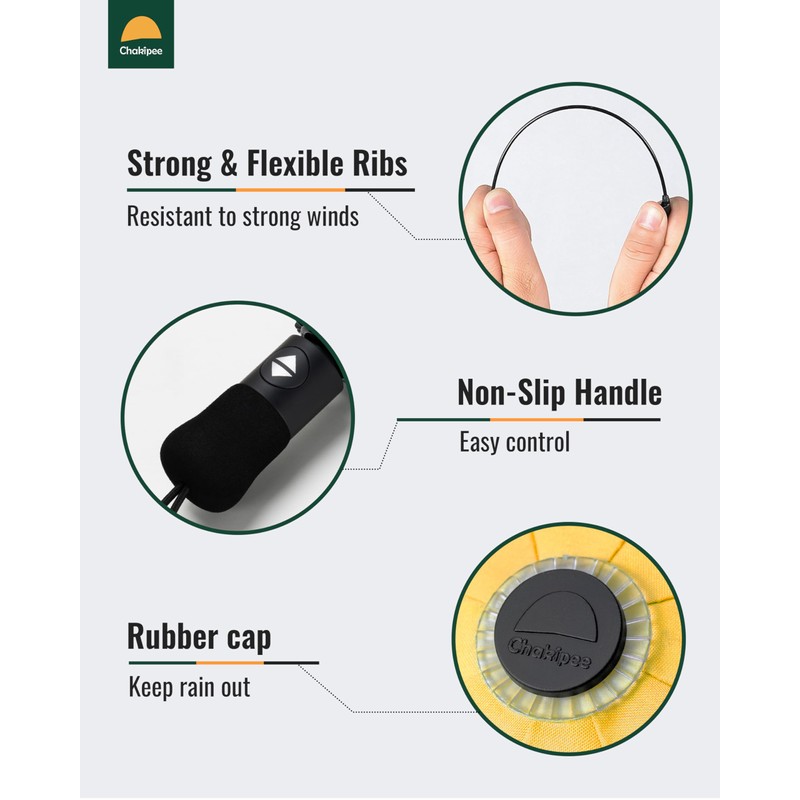 Chakipee Compact Automatic Umbrella For Men and Women Windproof 8