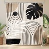 Glawry Boho Black Brown Beige Shower Curtain Extra Long Modern