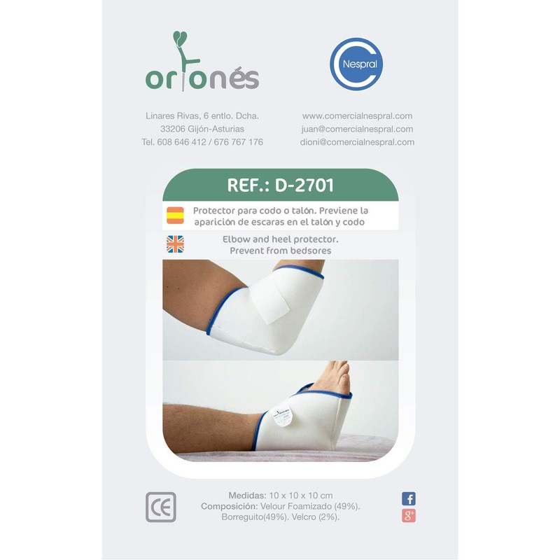 ORTONES | Fersenpolster, Fersenschoner Universal 1 Paar Anti-dekubitus | Fuß-