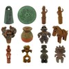 Haniwa and clay figurine + earthenware & bronze ware x