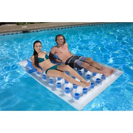Poolmaster Double French Pocket Large Two Person Inflatable Swimming Pool Float for Adults