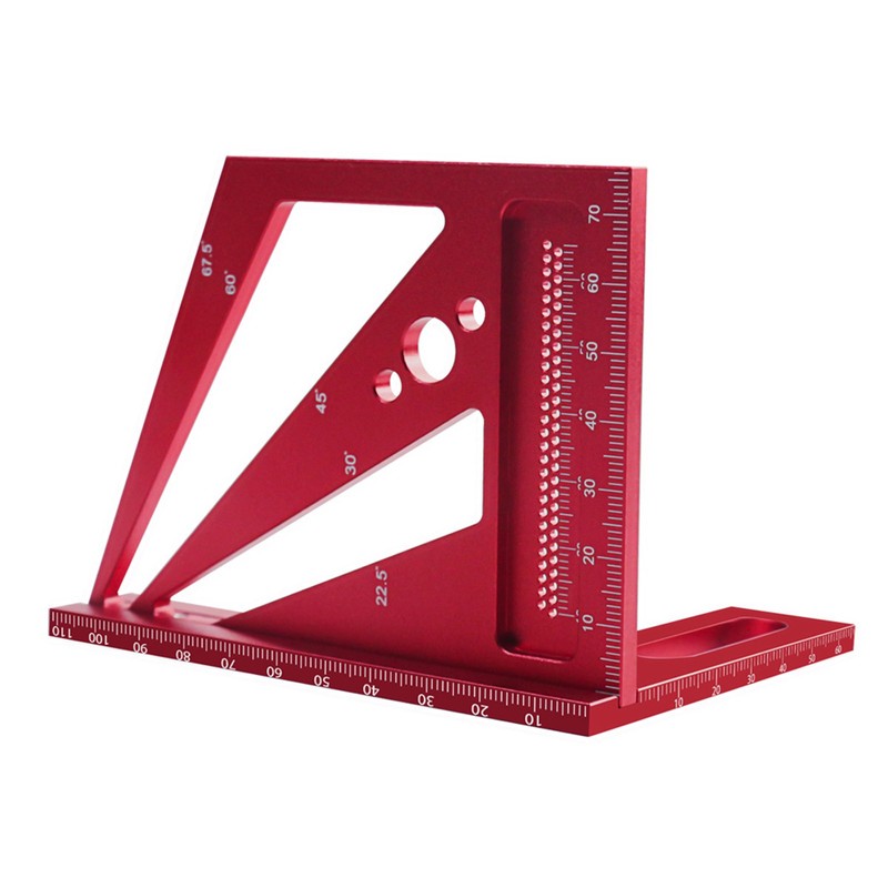Upgrade Woodworking Measuring Ruler Metric/Inch 3D Multi-Angle Aluminum Alloy 22.5/30/45/60/67.5/90