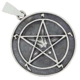 AFP Baphomet Pentagram Pendant 925 Sterling Silver AS-817, Sterling Silver