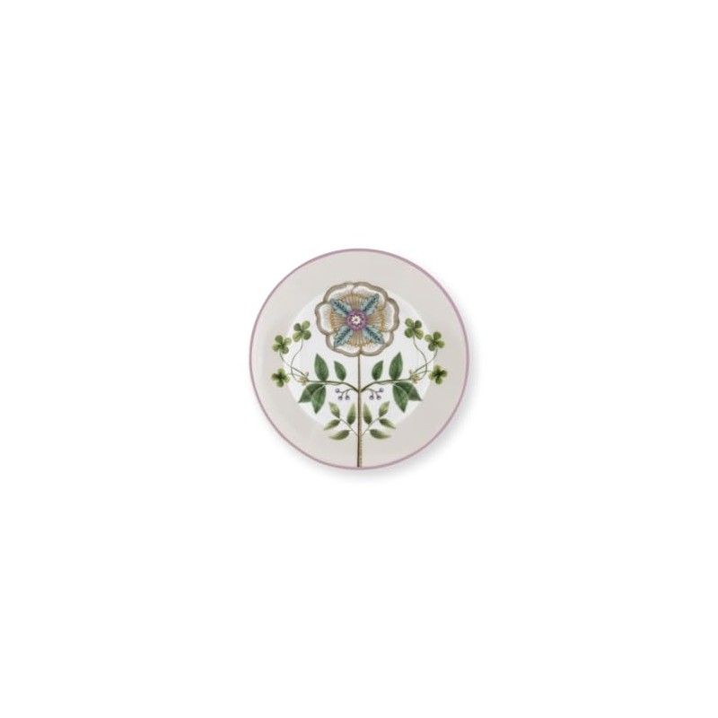 Pip Studio Lily&Lotus Petit Four Plate White/Purple 12 cm