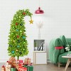 5FT Whimsical Christmas Tree Prelit, Artificial Bent Christmas Tree with