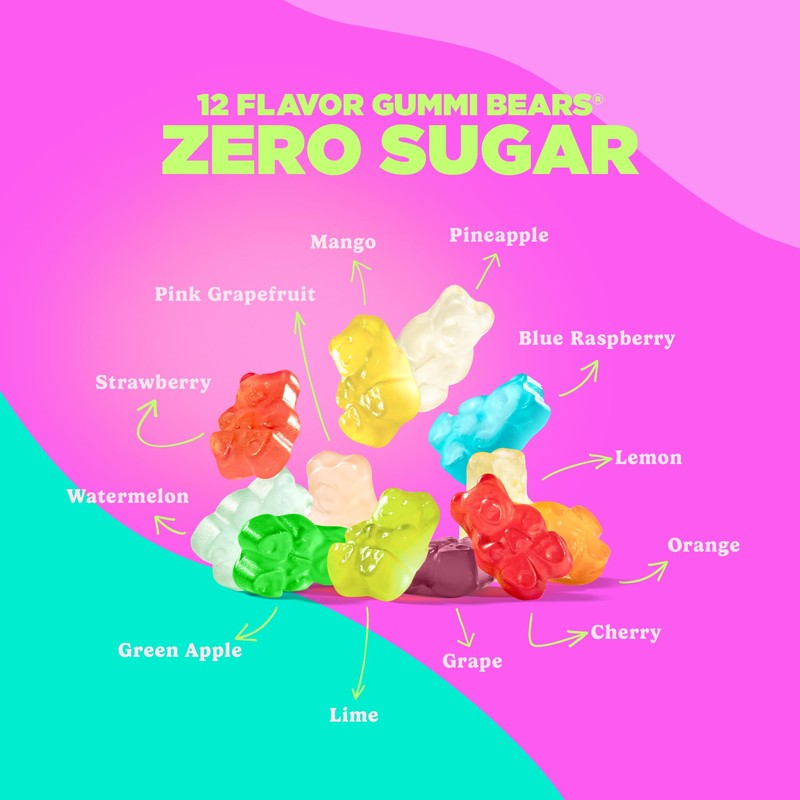 Albanese Candy, Sugar Free 12 Flavor Gummi Bears, 3.5 oz.