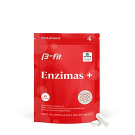 B-FIT B Enzymas Blend - Enzimas Digestivas Digezyme  90 Cápsulas, Suplemento Alimenticio Con Prebioticos - Fórmula de Alta Calidad                    
