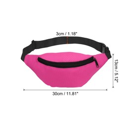 PATIKIL 80s Fanny Pack for Women, Adjustable Waist Bag 90s Fanny Pack for Party, Running, Pink
