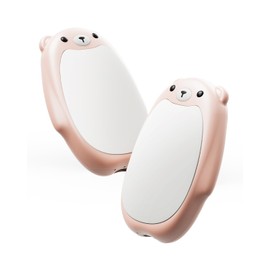 SWEETFULL Hand Warmers Rechargeable – Cute Bear, 2 Pack Magnetic Hot Hands, Reusable Electric Pocket Heater, Great Gift for Daughter, Kids, Wife, or Bestie, Portable for Outdoor & Camping (Pink)