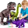 MSKOLER 3 Pack Electric Walking Dinosaur Toys for Toddlers 2-4
