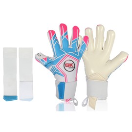 GK Saver Football Goalkeeper Goalie Gloves | Anti-Slip Grip Palms | Spectrum Series Negative Cut | Goalkeeping GK Gloves (S1 Pink Size 7)