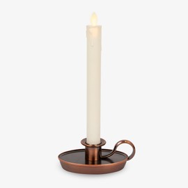 Luminara - Flameless LED Battery Operated Flickering Window Taper Candle - Ivory - 1" x 9.75" Realistic Flame Real Wax Unscented Indoor Outdoor