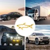 Car Logo Stickers,Funny Shark Car Stickers - Metal Weatherproof Sun-Resistant
