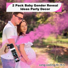 Gender Reveal Fire Extinguisher 2 Pack Colorful Corn Powder Gender Reveal Smoke with Power for Party Pink Extinguish for Baby Reveal Party Birthday Wedding Baby Shower Color Run Gender Reveal Ideas