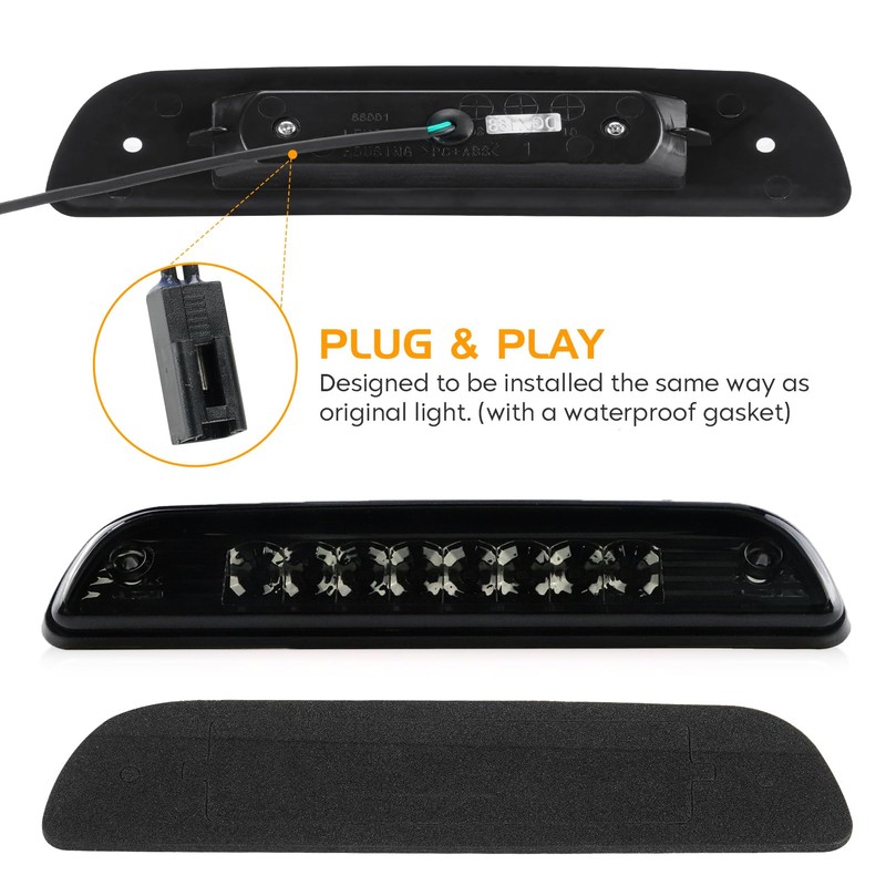LED Tail Light + 3rd Brake Light Kit Fit for