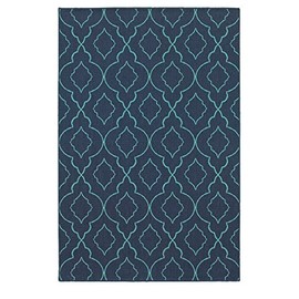 Granville Rugs Loggia Indoor/Outdoor Rug, Navy/Blue, 5' 3" x 7' 6"
