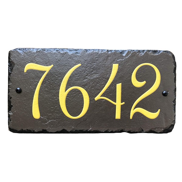 Sassy Squirrel Beautifully Handcrafted and Customizable Slate Home Address Plaque
