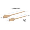 Premium 5-Piece Wooden Spoon Set. Kitchen Essentials - Oval Wood