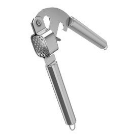 Bazzeff Exprimidor de ajos de acero inoxidable. Aplasta ajos/Prensa de ajos profesional. Prensa ajos/Triturador de ajo o jengibre con diseño de uso fácil. Utensilios de cocina. Garlic press.